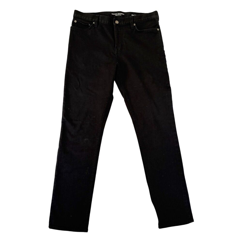 Banana Republic Traveler Womens Slim Fit Black Jeans Size 33X32